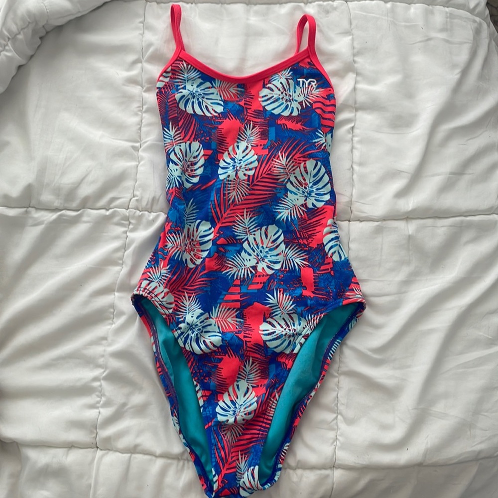 Colorful one piece swim suit